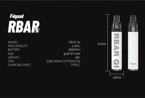 fitpod rbar q2可重複註油一次性煙桿