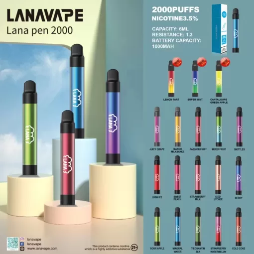 lana pen 2000 puffs 拋棄式電子煙